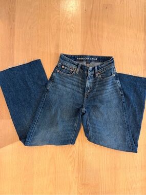 American Eagle Outfitters Women's Medium Blue Flare Jeans